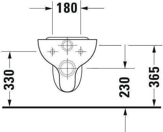 Immagine prodotto Duravit WC sospeso DURAPLUS HORNBERG profondo, 360x530mm bianco
