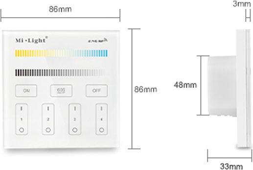Produktbild Milight Smartpanel Unicolor Plus (KW/WW) Wandeinbau UP
