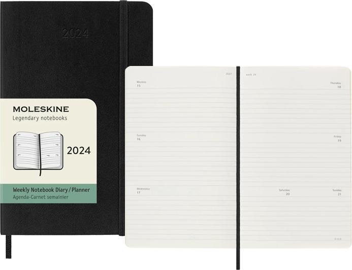 Produktbild Moleskine Wochenkalender (A6, Weicher Einband, Englisch)