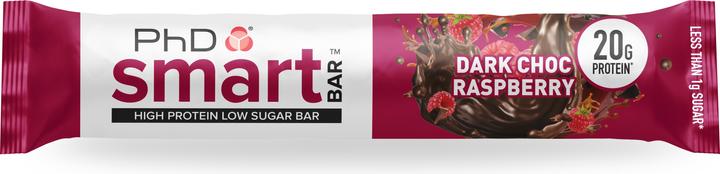 Produktbild PhD Nutrition Smart Bar (Himbeere, Schwarze Schokolade, 12 Stk., 768 g)
