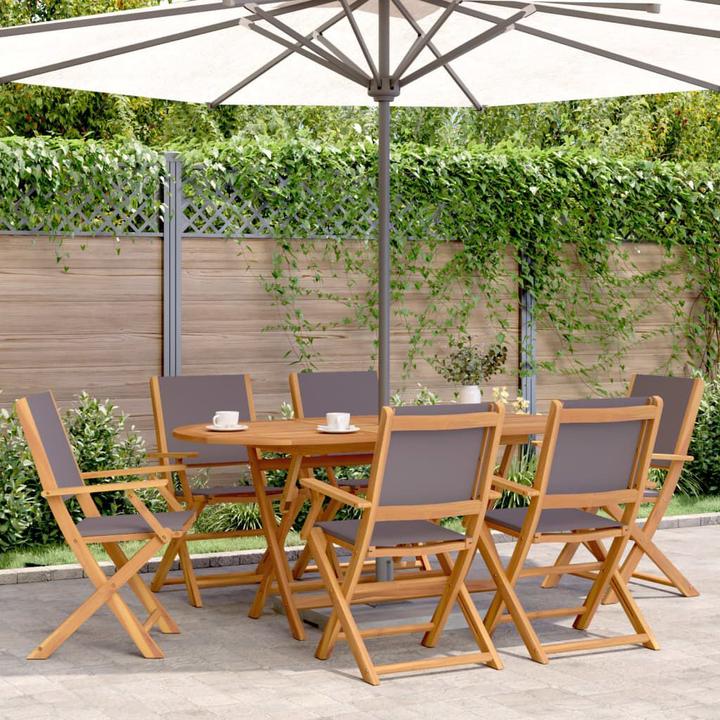 Produktbild VidaXL Gartenmöbel Essgruppe Gartengarnitur Sitzgruppe 7-tlg. Massivholz Akazie (160 cm)