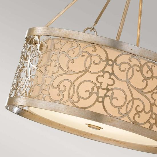 Image du produit Elstead Lighting Arabesque Lampe à suspendre E27 quadruple feuille d'argent patinée (E27)