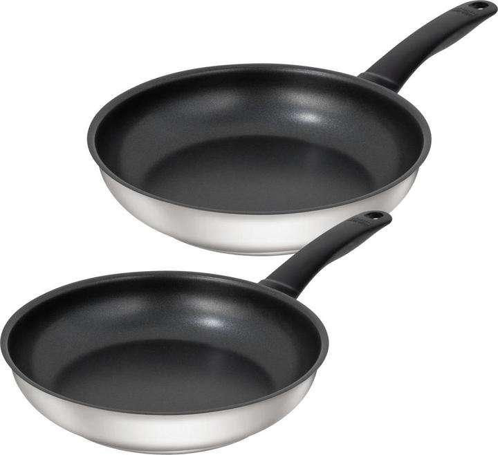 Kuhn Rikon Set Classic poêles à frire 24/28 cm (28 cm, Poêle à frire, Acier inoxydable)