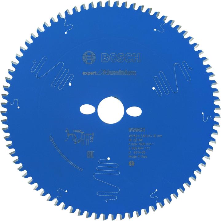 Immagine prodotto Bosch Professional Zubehör Lama circolare Expert per alluminio, 250 x 30 x 2,8 mm, 80