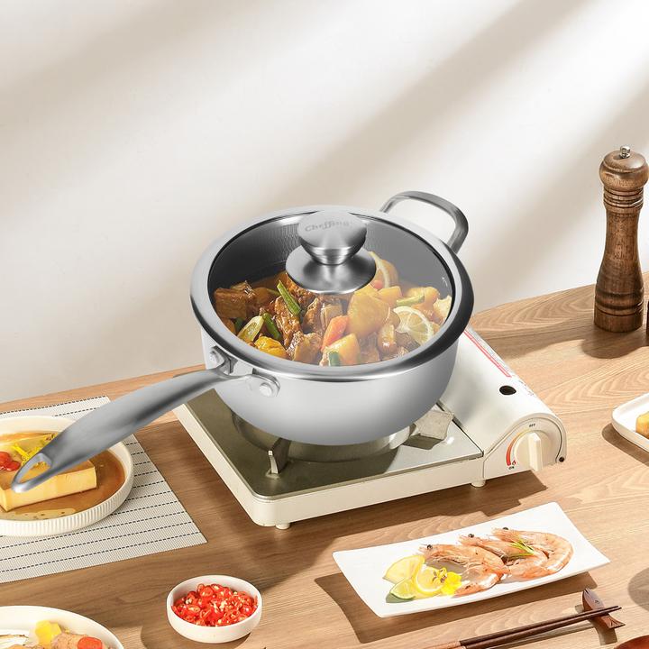 Produktbild Cheffinger Saucentopf 20 cm - Edelstahl (20 cm, Kochtopf, Edelstahl)