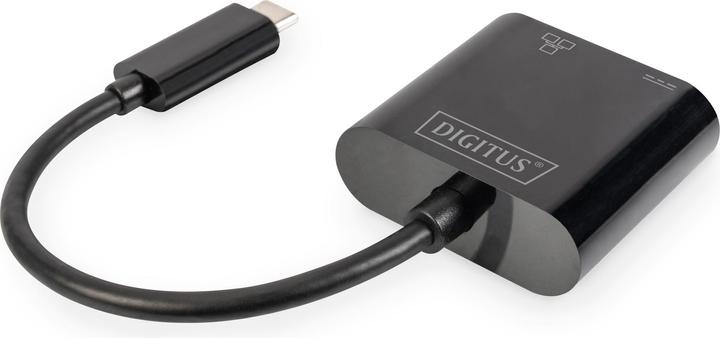 Image du produit Digitus USB Type-C™ Adaptateur Gigabit Ethernet avec support d'alimentation (USB-C, RJ45 (1x))
