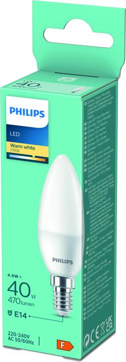 Actual product image Philips LED candle lamp (E14, 5 W, 470 lm, 1 x, F)