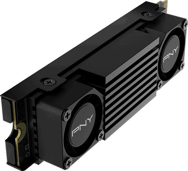 Image du produit PNY CS3150 SSD 1TB M.2 GEN5 NVMe Black Heatsink (1000 Go, M.2 2280)