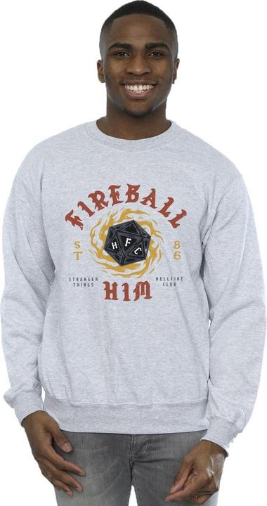 Actual product image Netflix Mens Stranger Things Fireball Dice 86 Sweatshirt (4XL)