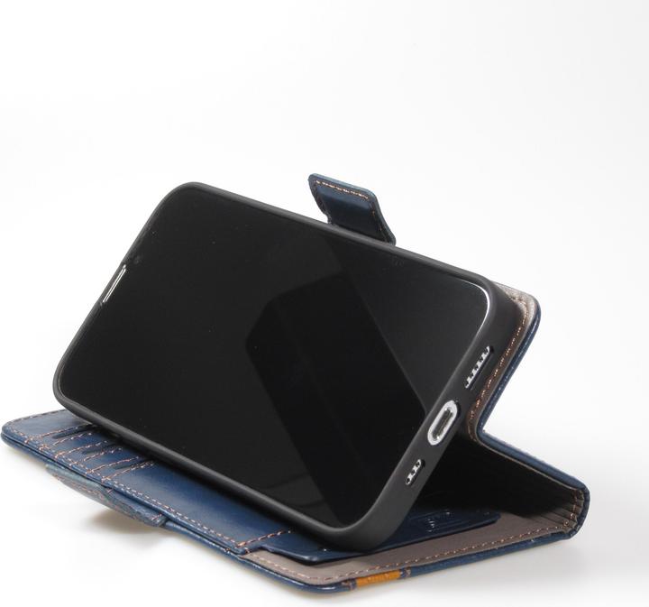 Immagine prodotto PhoneLook Etui cuir Flip Wallet en cuir véritable avec stripe design et compartiment à cartes (Apple iPhone 13 Pro)