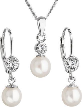 Evolution Group WomenÂ's pearl set with Pavon crystals 29006.1 white