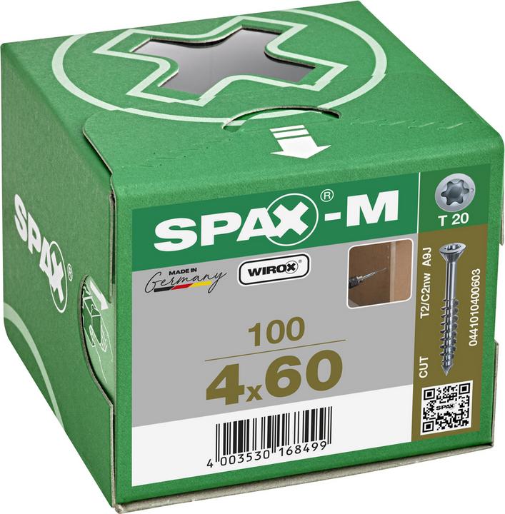 Image du produit Spax Vis autotaraudeuses M SK T20 4,0x60 mm (100 Vis par pièce)