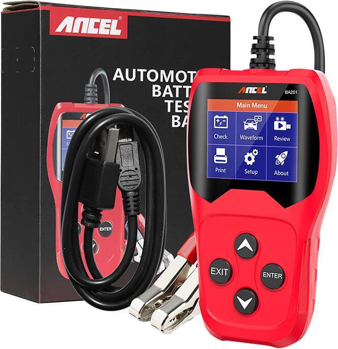 Actual product image Ancel Battery Tester BA201 8-16V DC