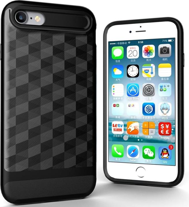 Produktbild König Design Handy Hülle Apple iPhone 7 Cover Backcover Case Etuis 3D Prisma Design Schwarz (Apple iPhone 7, Apple iPhone SE (2nd Gen))