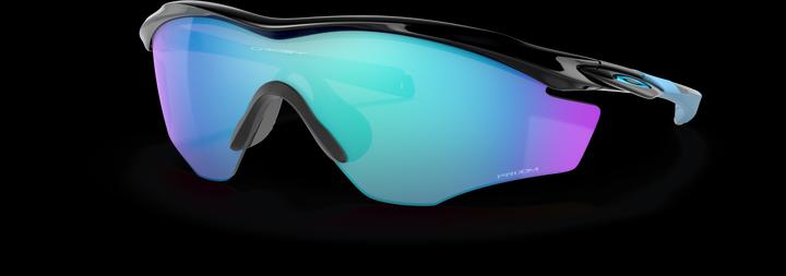 Actual product image Oakley M2 Frame XL cycling glasses (Polished Black, Prizm Sapphire)