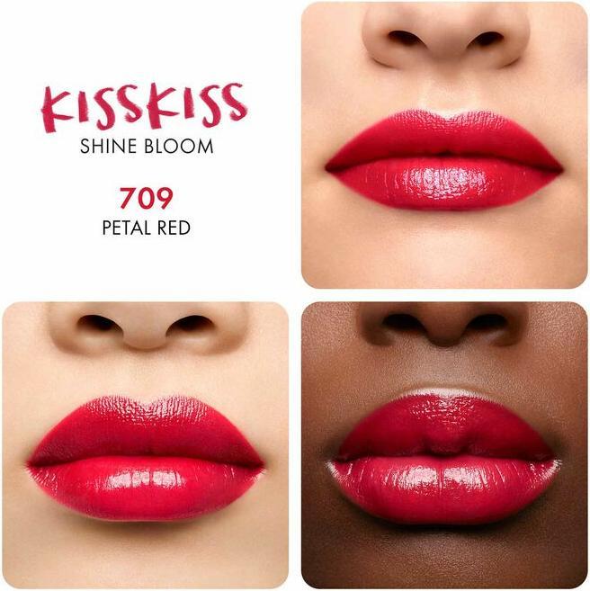 Actual product image Guerlain KK 21 Shine Bloom Lips 709 PETAL RED R1 (709 Petal Red)