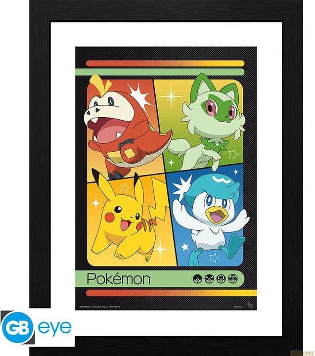 GB Eye Pokemon Framed Print Scarlet & Violet Starters (30x40)