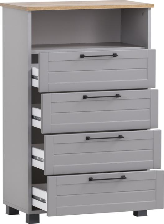 Platinum grey, oak country house decor