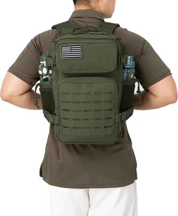 Image du produit Only-Bags.Store Sac à dos tactique Outdoor Survival Bug Out Bag petit sac à dos scolaire Hking avec porte-boisson (25 l)