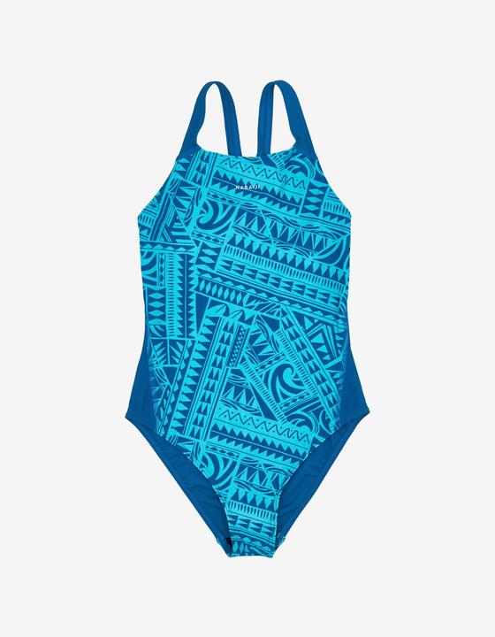 Image du produit Nabaiji Maillot de bain 1 pièce natation Fille - 500 Kamyleon fatu turquoise