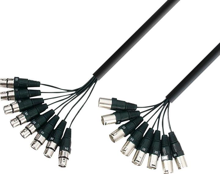 Immagine prodotto Adam Hall 3 STAR L8 MF 0500 - Cavo a telaio da studio 8 x XLR femmina a 8 x XLR maschio | 5 m (5 m)