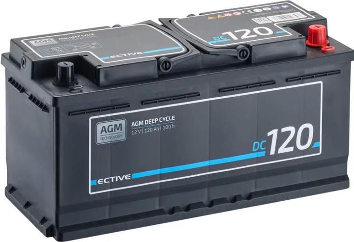 Produktbild Ective DC 120 AGM Deep Cycle 120Ah Versorgungsbatterie (12 V, 120 Ah)