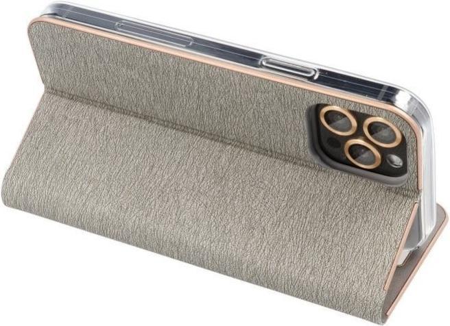 Produktbild Partner Telecom Book case OEM LUNA Book Gold for SAMSUNG A21s silver (Samsung Galaxy A21s)