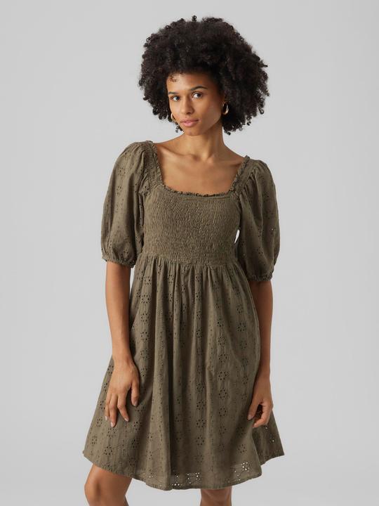 Produktbild Vero Moda Gesmoktes Broderie Anglaise Minikleid (XS)