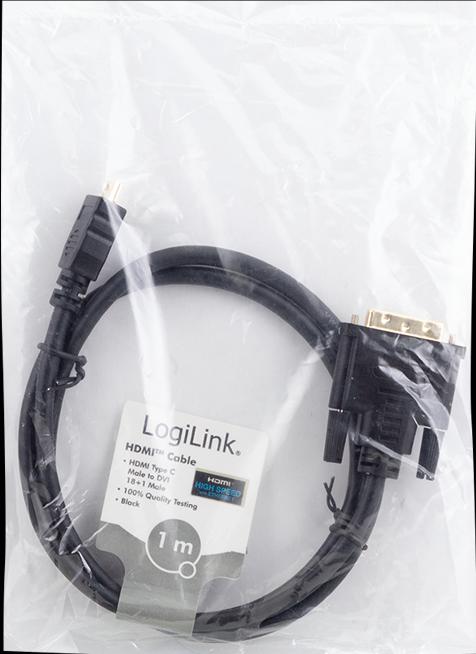 Produktbild LogiLink mini HDMI (Typ C) — DVI (1 m, DVI, HDMI)