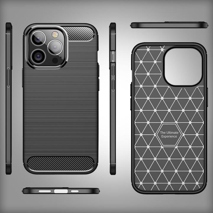 Actual product image Nalia Carbon look silicone cover (Apple iPhone 14 Pro)