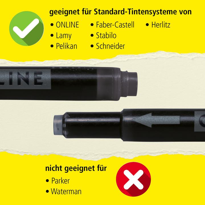 Actual product image Online Ink cartridge 70033 Black Erasable (Inkwell, Black)