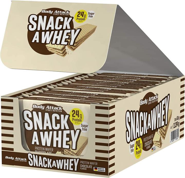Actual product image Body Attack Snack A Whey Protein Wafer (18 x 63g) (Chocolate, 18 pcs.)