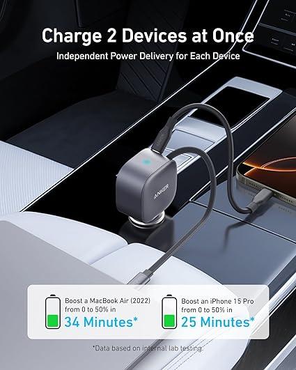 Produktbild Anker Nano Car Charger 75w USB-C Retract