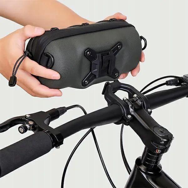 Actual product image Wildman Bicycle accessory traveling bag for bike handlebars with zipper 2L GD7X green (2 l, Handlebar bag)