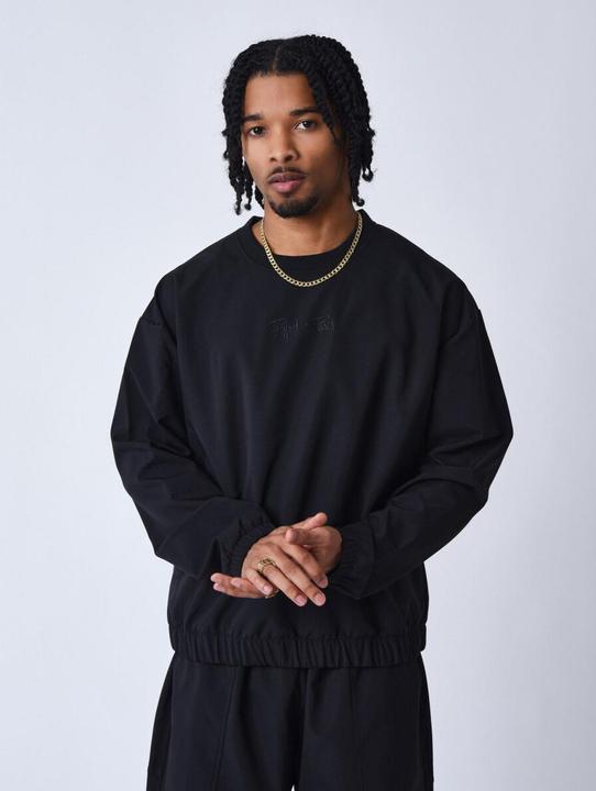 Project X Paris Texturiertes Sweatshirt mit Rundhalsausschnitt