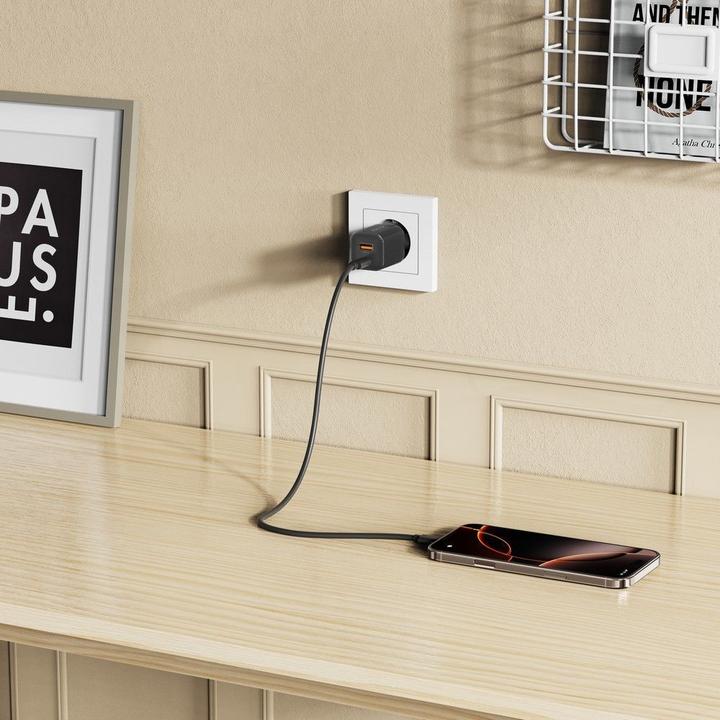Image du produit Tech-Protect NCM33W 2-port PD33W/QC3.0 wall charger - black (33 W)