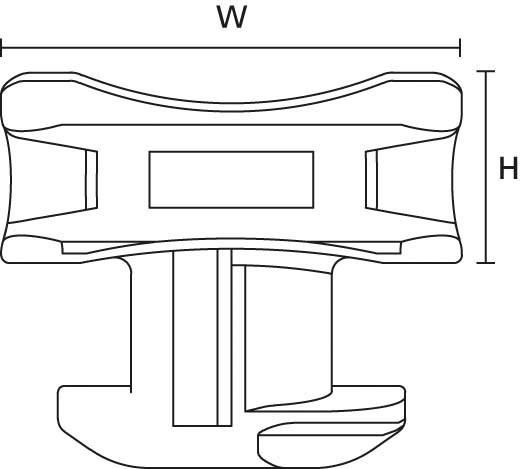 Actual product image HellermannTyton Cable tie base fastening element for aluminum construction profiles (Fixing loops, 19.30 mm, 500 pcs.)