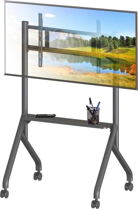 Actual product image Techly EFB TV trolley for LCD/LED/Plasma TV 139.7cm 55inch - 218.44cm 86inch black (80", 80 kg)