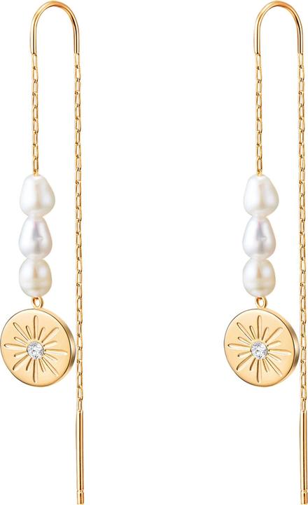Valero Pearls Damen Edelstahl Preciosa Süsswasser-Zuchtperle gelbgold - 24319 (Edelstahl)