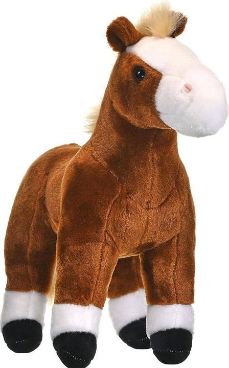 Actual product image Wild Republic Plush Horse Standing Brown Cuddlekin (30 cm)