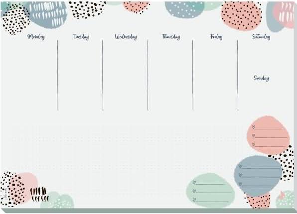 Actual product image Jolie Paper writing pad ®, A3, Rose Inspiration (EN), layout in English, with undate (42 x 29 cm)