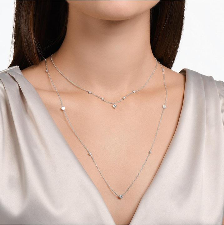 Immagine prodotto Thomas Sabo Collana con cuori e pietre bianche Argento (Argento 925, 85-90 cm)