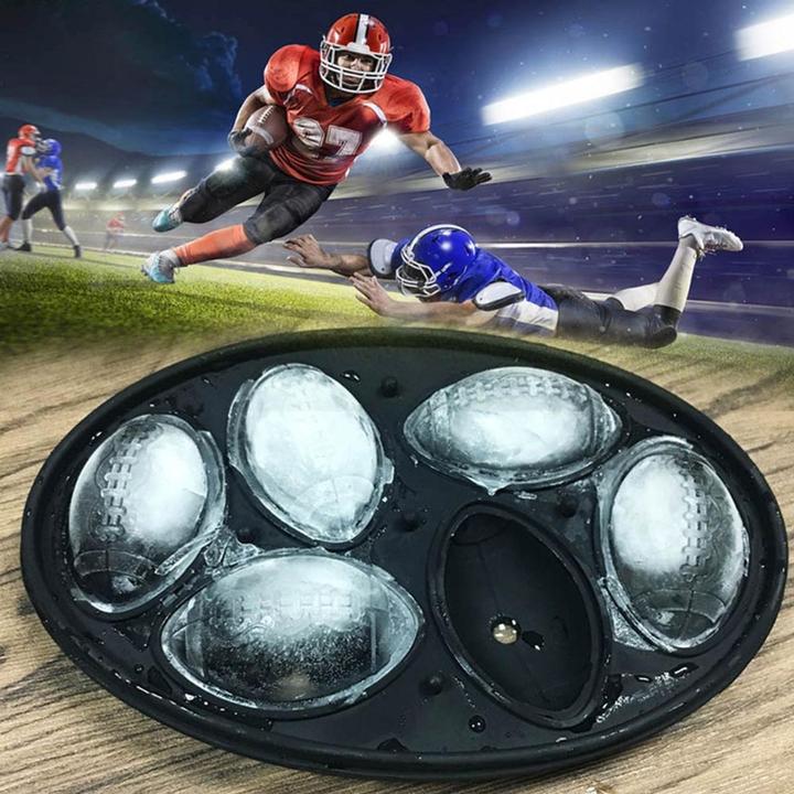 Produktbild König Design Silikon Eiswürfelform Football Eisform Whisky Runden Ice Ball Eiswürfelbehälter