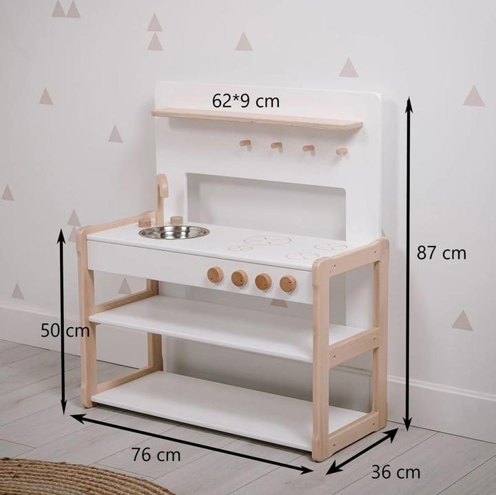 Produktbild Activity Board Waldorf-Atmosphäre, Küche Spielset, Kinderspielküche aus Holz für Kinder - Mint