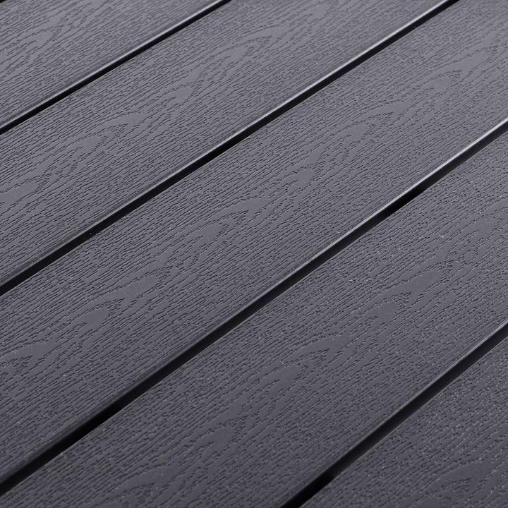 Produktbild Mojawo Non-Wood Gartentisch Aluminium Silber / Schwarz 90x90cm (90 cm)