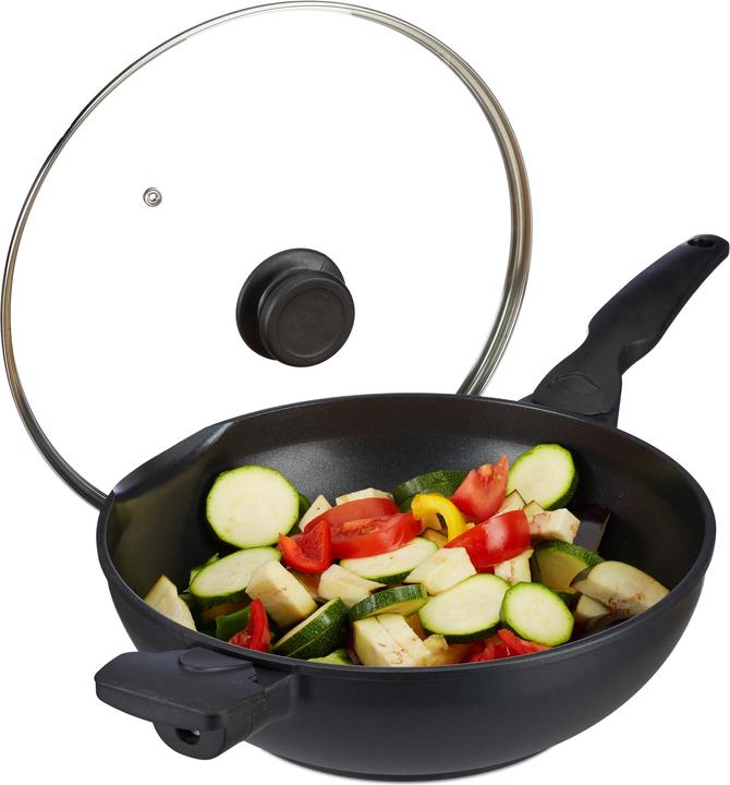 Image du produit Relaxdays Poêle à wok (30 cm, Wok, Fonte d'aluminium)