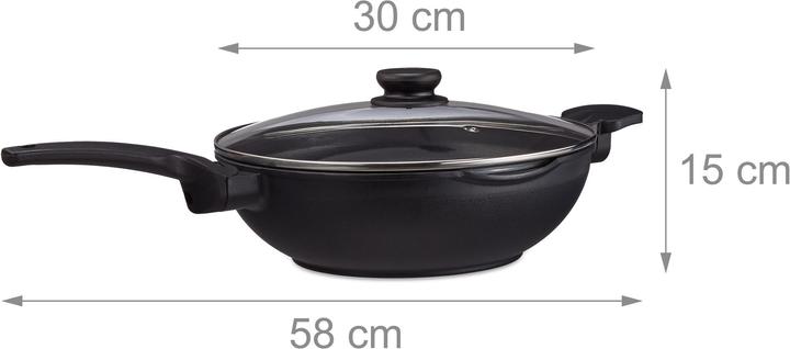 Image du produit Relaxdays Poêle à wok (30 cm, Wok, Fonte d'aluminium)