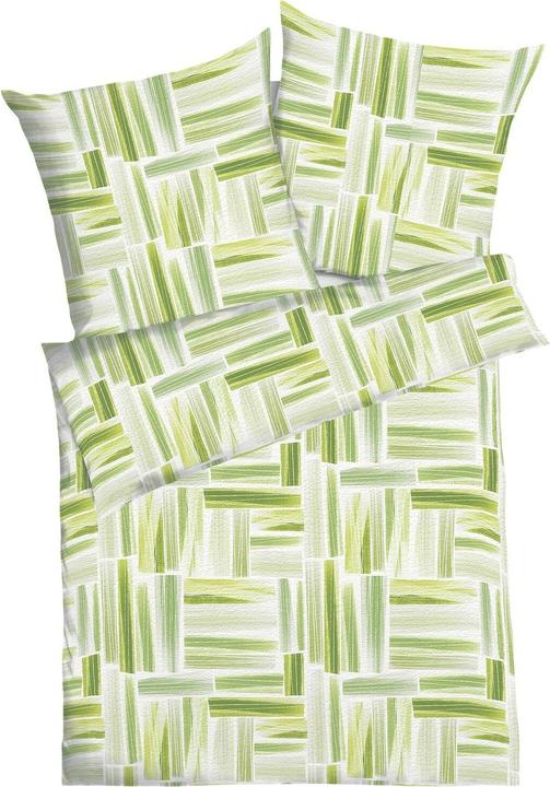 Produktbild Kaeppel Seersucker Bettwäsche Frame limone (Bettwäsche Set, 155x220 cm + 80x80 cm)