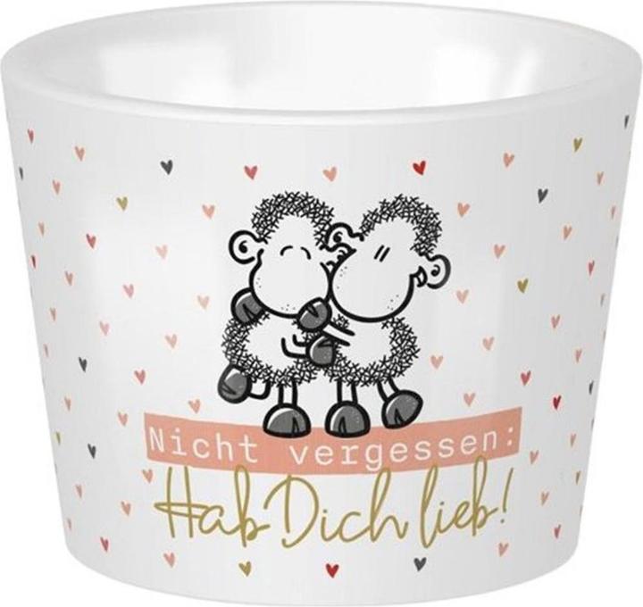 Produktbild Sheepworld Eierbecher Hab dich lieb Weiss (2 x)