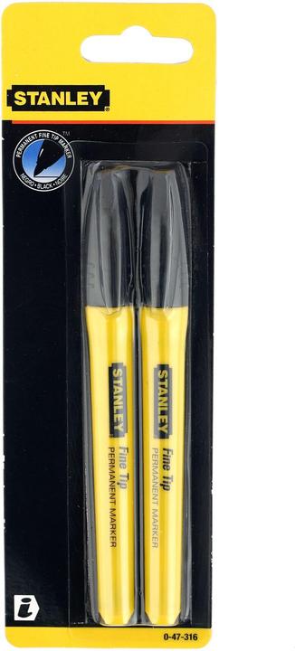 Image du produit Stanley Marqueur permanent à pointe fine () (Noir, 20 mm, 2 x)